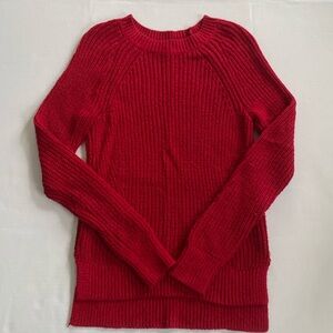 Abercrombie & Finch Red Knit Long Sleeve Sweater